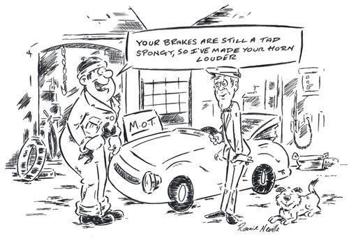 'You're brakes are still a tad spongy, so I've made your horn louder.'