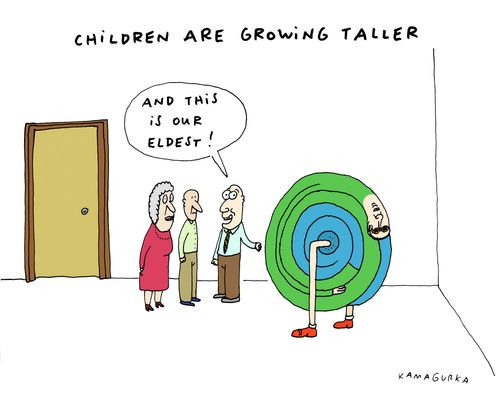 Children are growing taller. . .