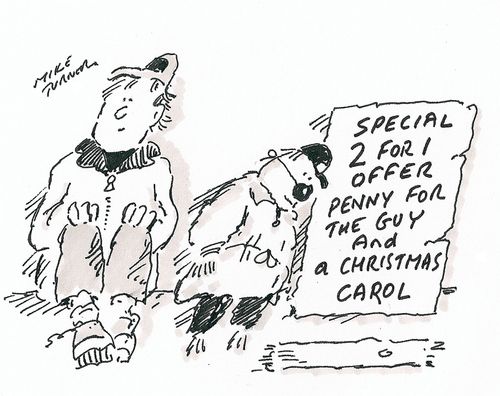 Special 2 for 1 offer: Penny for the guy and a Christmas carol.