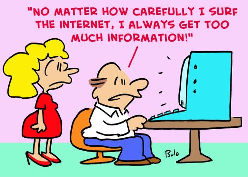 'No matter how carefully I surf the Internet, I always get too much information.'