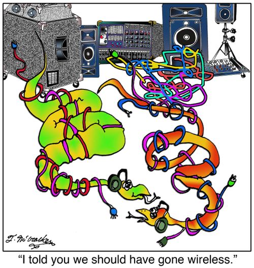 'I told you we should have gone wireless.'
