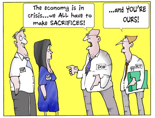 'The economy is in crisis...we all have to make sacrifices and you're ours.'