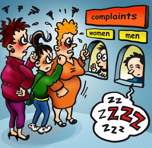 Complaints departement for men and women.