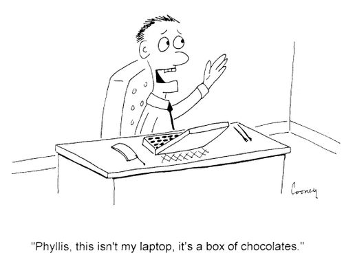 "Phyllis, this isn�t my laptop..."