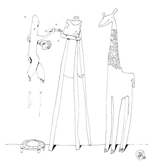 Portrait of a giraffe