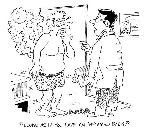 "It looks like you have an inflamed back."