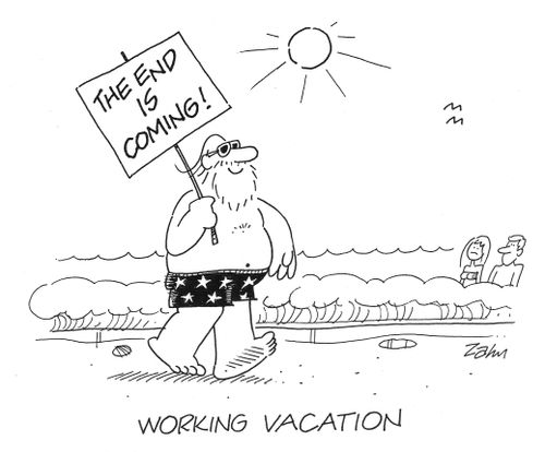 Working vacation for a harbinger.