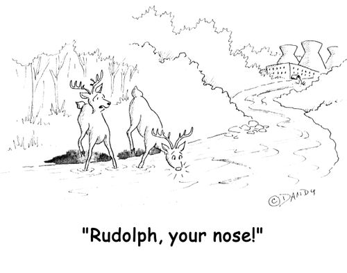 'Rudolph, your nose!'
