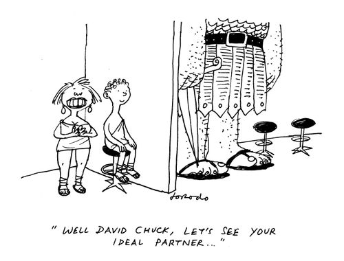 'Well David Chuck, let's see your ideal partner...'