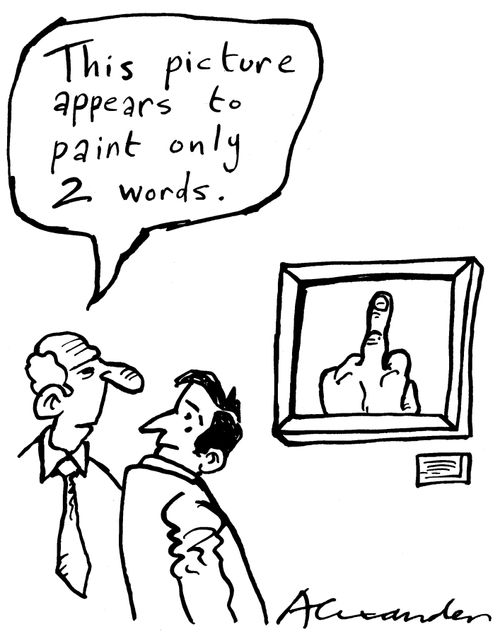 'This picture appears to paint only 2 words.'