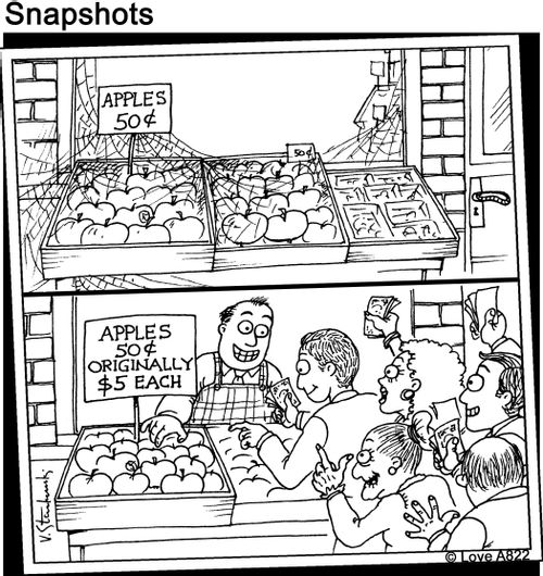 Apples 50c/Apples 50c Originally $5 each
