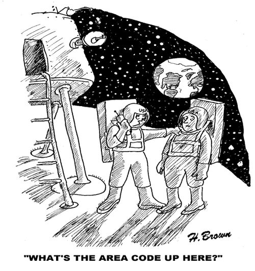 'What's the area code up here?'