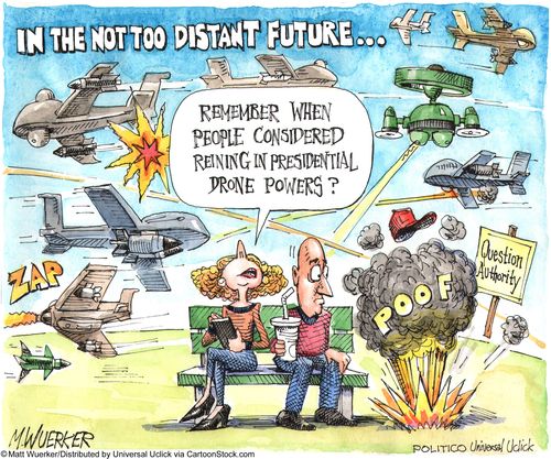 'Remember when people considered reining in presidential drone powers?'