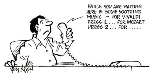 Soothing music whilst waiting for phone line - for Vivaldi press 1.....