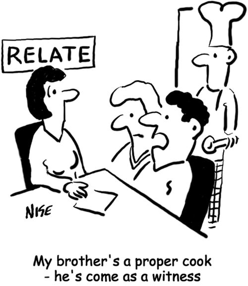 'My brother's a proper cook - he's come as a witness'