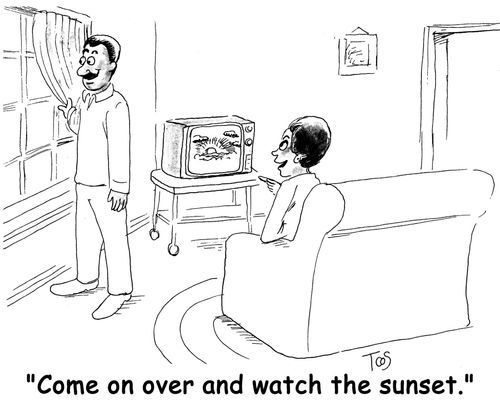 'Come on over and watch the sunset.'
