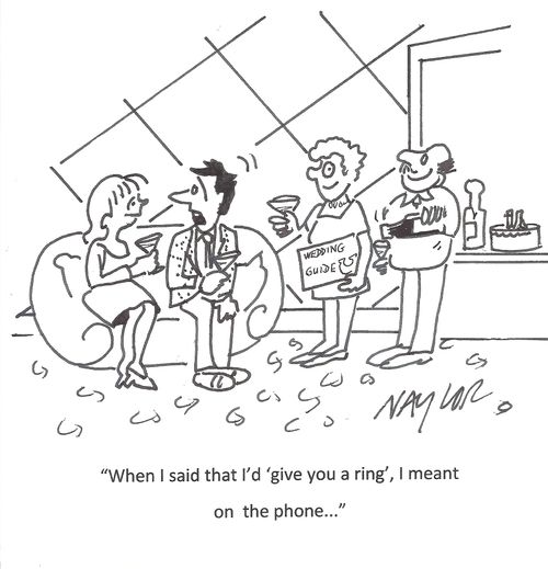 'When I said that I'd 'give you a ring', I meant on the phone. . .'