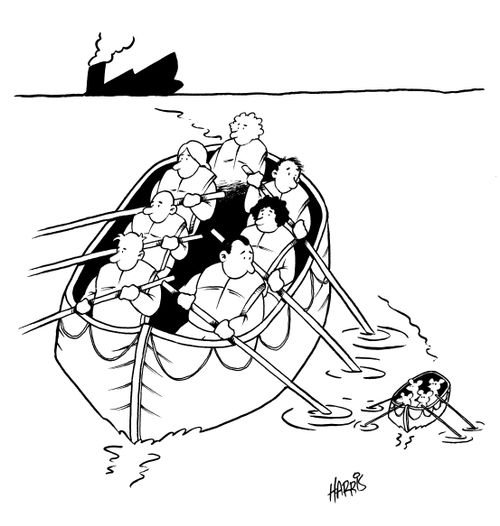 Rats in a lifeboat.