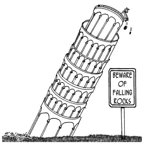 'Beware of Falling Rocks.'