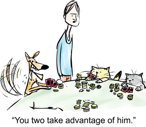 'You two take advantage of him.'