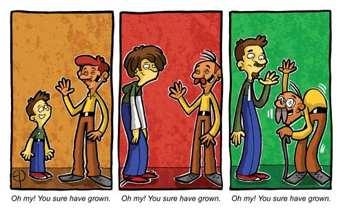 'Oh my! You sure have grown.'