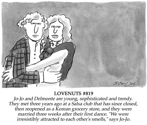 LOVENUTS: 'We were irresistibly attracted to each other's smells,' says Jo-Jo.          