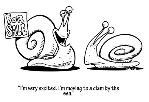 'I'm very excited. I'm moving to a clam by the sea.'