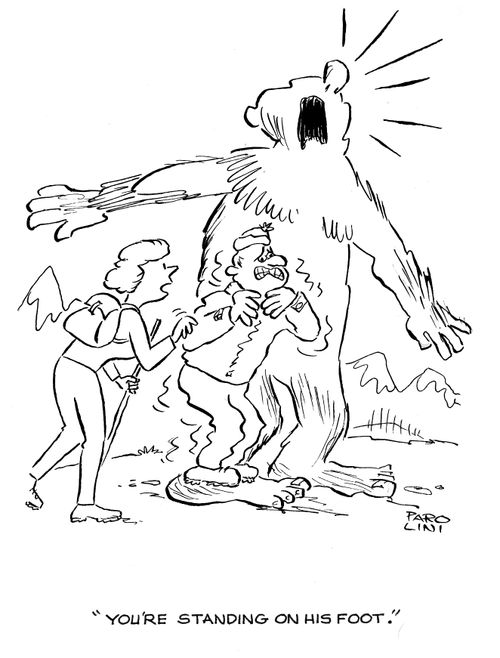 'You're standing on his foot.'