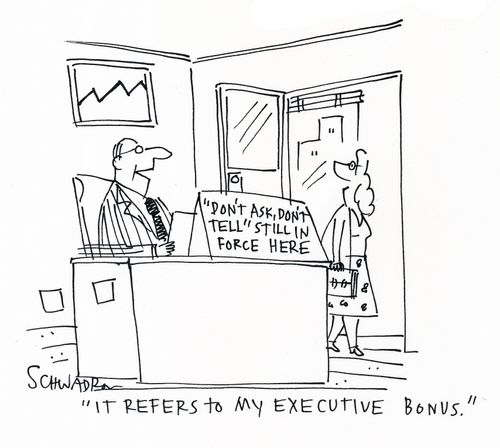 'It refers to my executive bonus.'