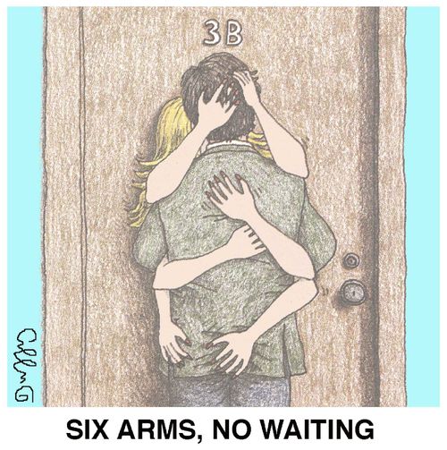 Six arms, no waiting.