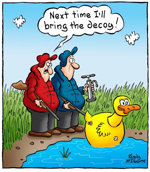 'Next time I'll bring the decoy!'