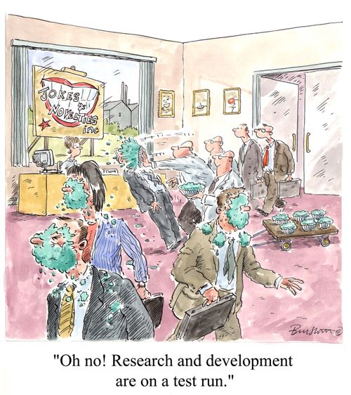 'Oh no! Research and development are on a test run.'