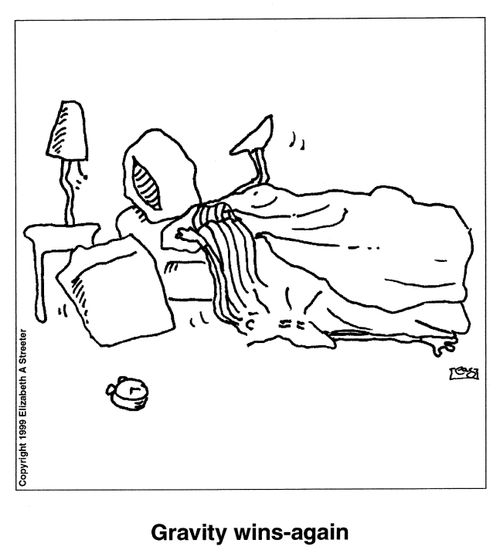 'Gravity wins - again.'