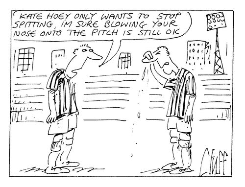 "..blowing your nose on the pitch is still okay."