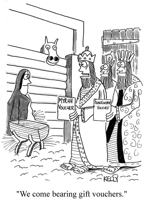 "We come bearing gfit vouchers."