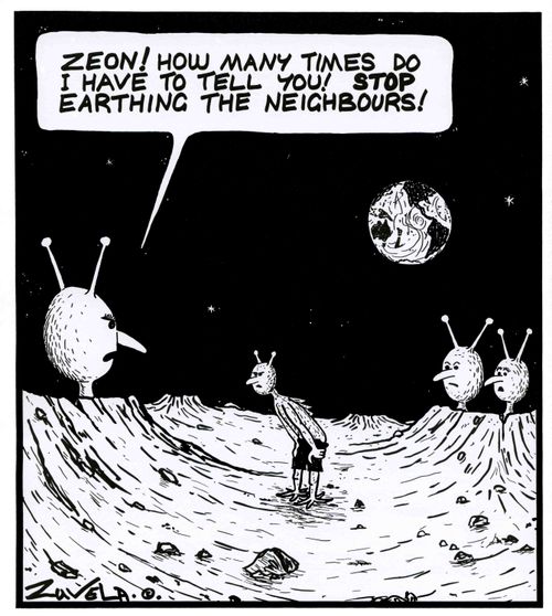 'Zeon! How many times do i have to tell you! STOP Earthing the neighbours!'