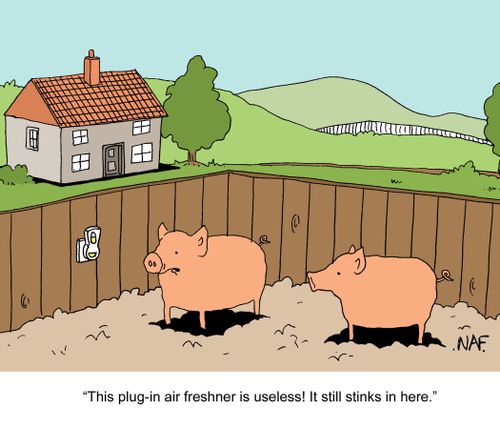 'This plug-in air freshner is useless!  It still stinks in here.'