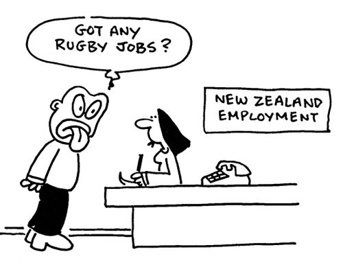 'Got any rugby jobs?'