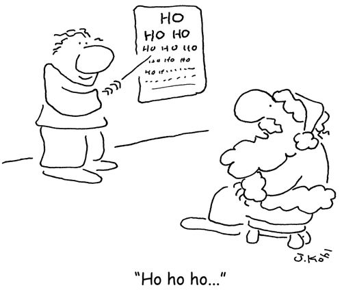 Santa and Eyechart.