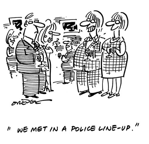 We met in a police line-up!