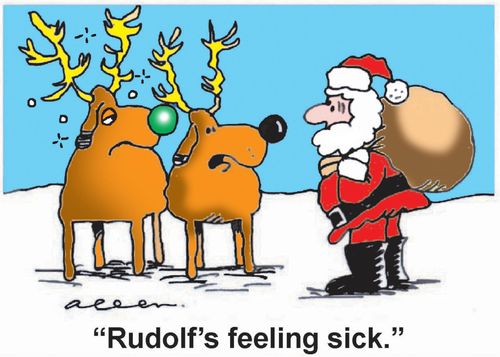 'Rudolf's feeling sick.'