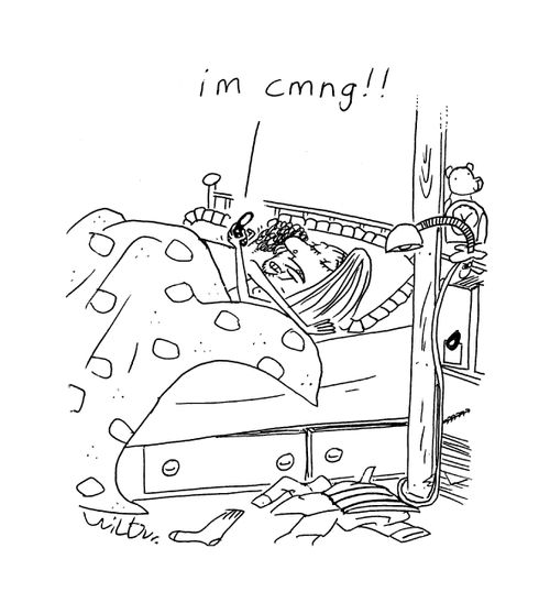 'I'm cmng!!!'