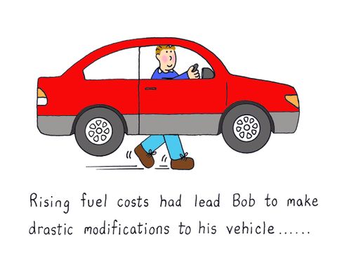 Rising fuel costs had lead Bob to make drastic modifications to his vehicle.
