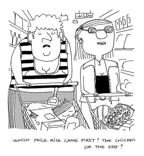 Which price rise came first? The chicken or the egg?