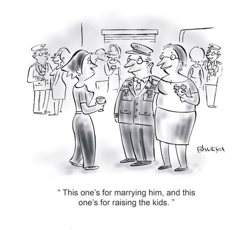 'This one's for marrying him, and this one's for raising the kids.'
