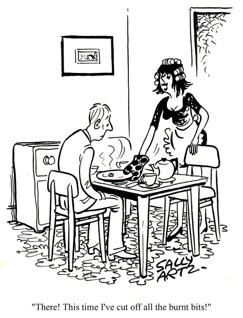 'There! This time I've cut off all the burnt bits!'