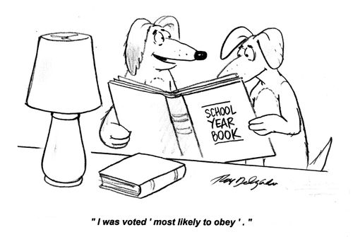 'I was voted 'most likely to obey'.'