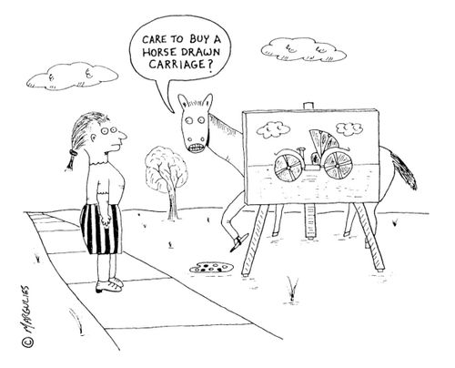 'Care to buy a horse drawn carriage?'