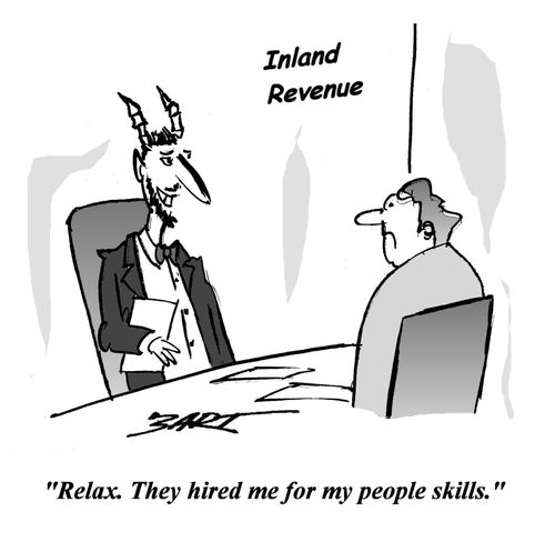 'Relax. They hired me for my people skills.'