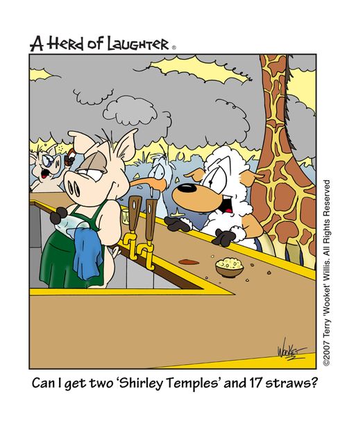 Can I get two 'Shirley Temples' and 17 straws?